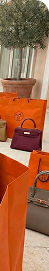 Orange shopping bags detail